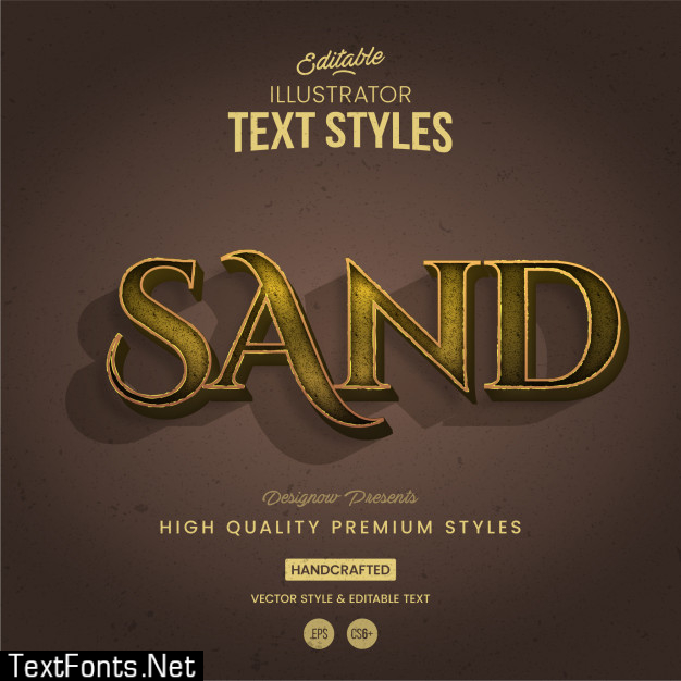 Sand and dirt text style