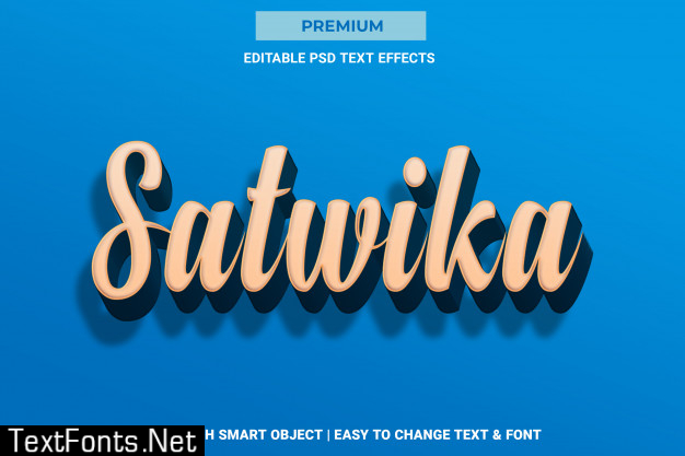 Satwika -  modern 3d text effects