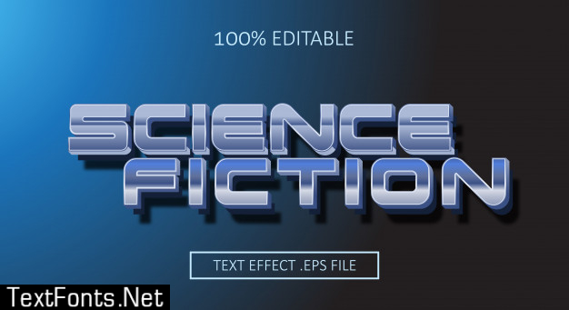 Science fiction text style effect. editable font style