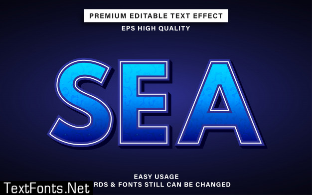 Sea text effect