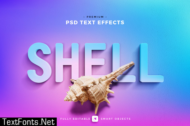 Shell text effect mockup