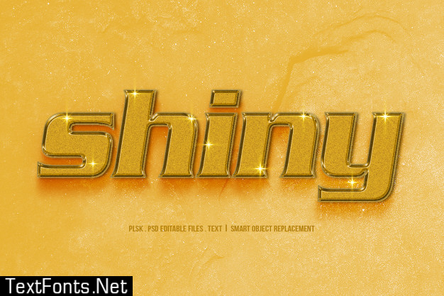 Shiny 3d text style mockup