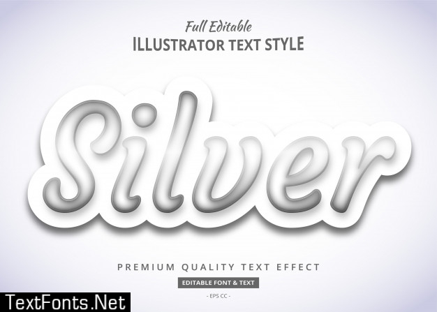 Silver text effect