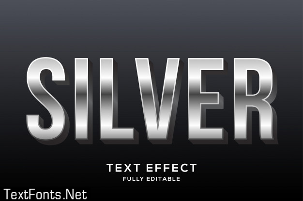 Silver text effect