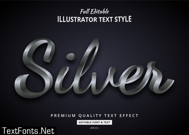 Silver text effect