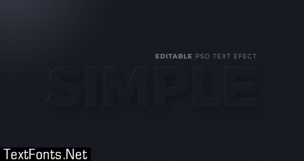 Simple dark neumorphism text effect