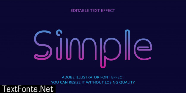 Simple editable text effect