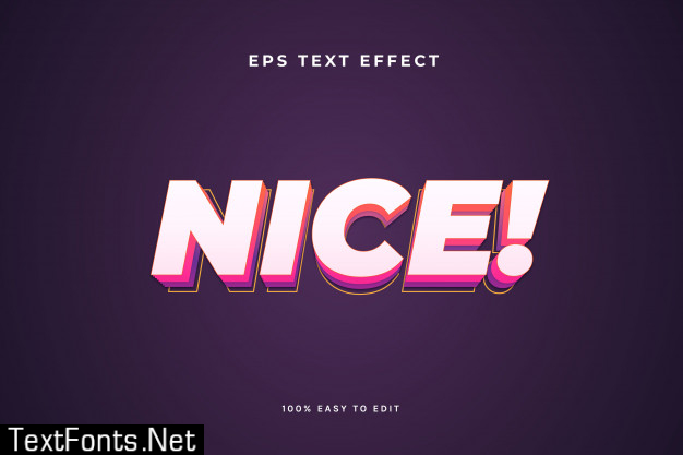 Simple nice 3d text effect