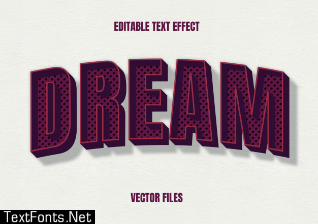 Simple retro vector text style effect