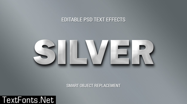 Simple silver text effects