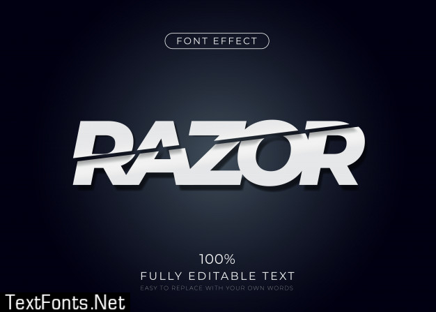 Sliced text effect. editable font style