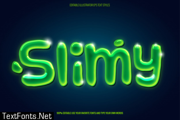 Slime text effect instant slime text style