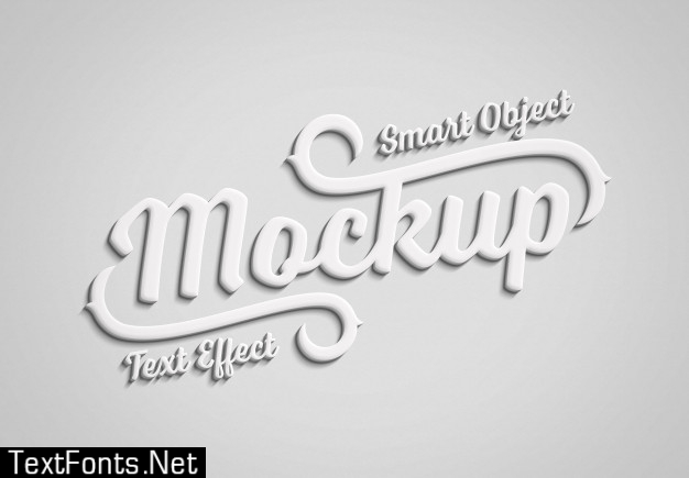 Smooth 3d text effect with editable color