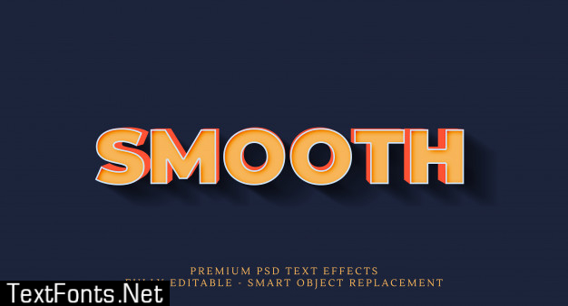 Smooth text style effect psd , premium psd text effects