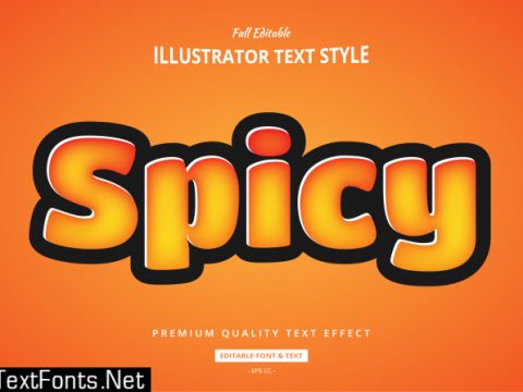 Spicy 3d text style effect