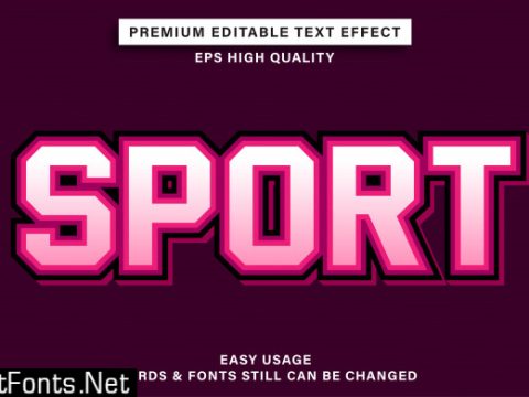 Sport text effect