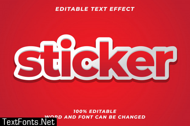 Sticker text style effect