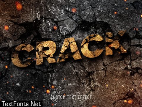 Stone cracked cool text effect