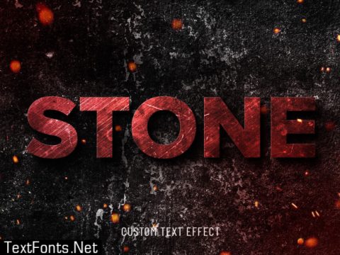 Stone grunge text effect