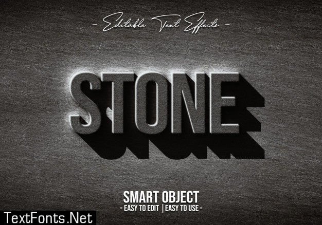 Stone text style effect