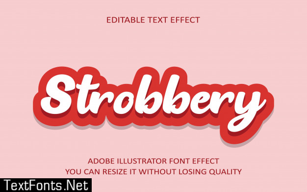 Strobbery editable text font effect