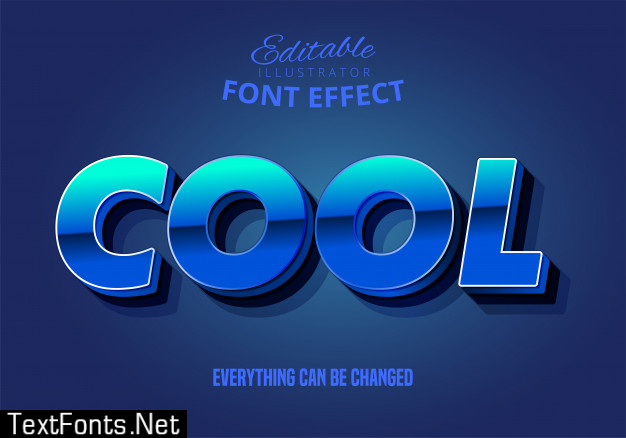 Strong bold 3d text style with dark extrude and cool word