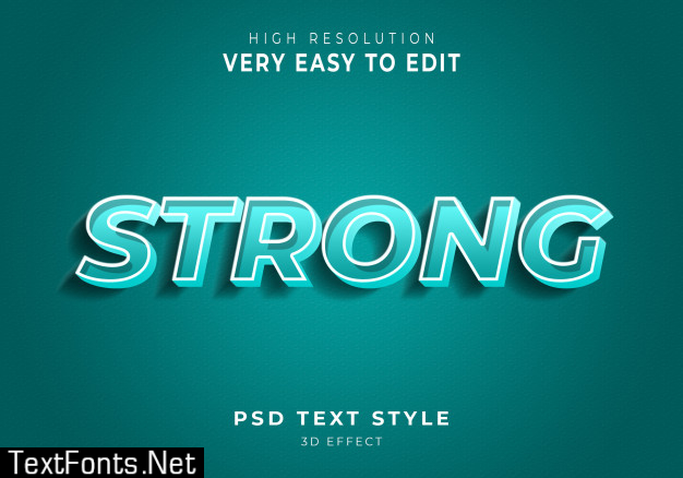 Strong modern text effect