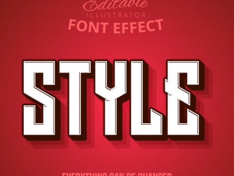 Style text, editable text effect