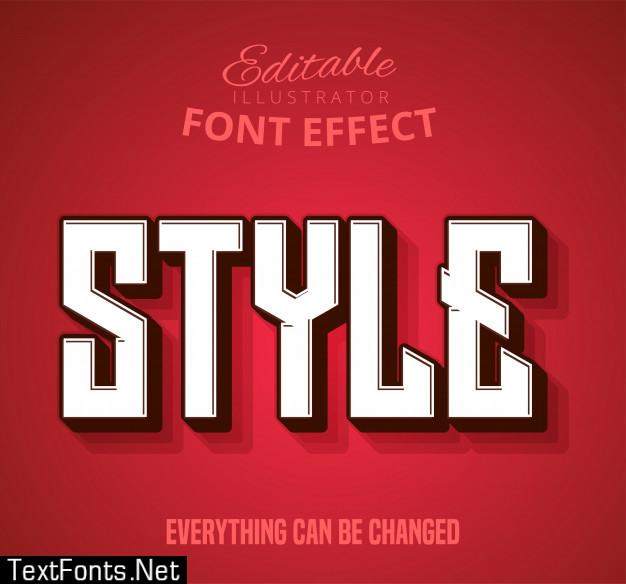 Style text, editable text effect