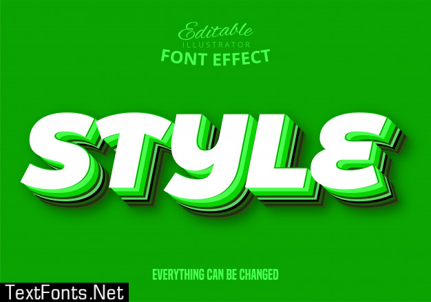 Style text, editable text style