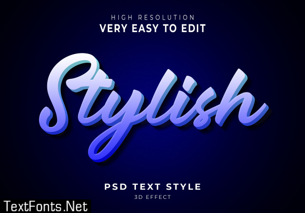 Stylish 3d modern text effect