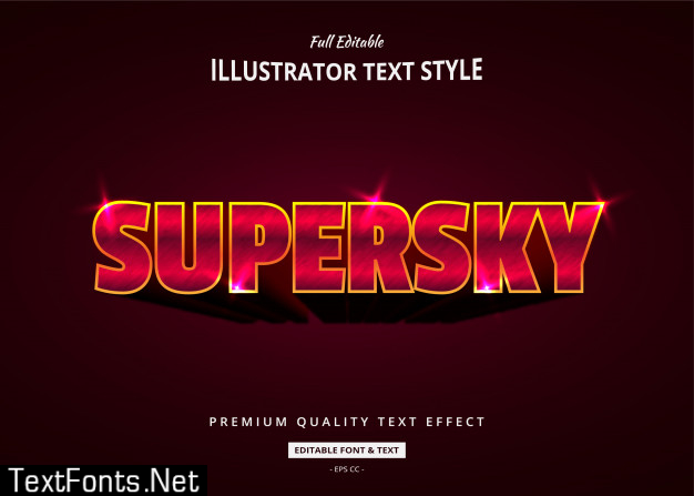 Supersky text effect