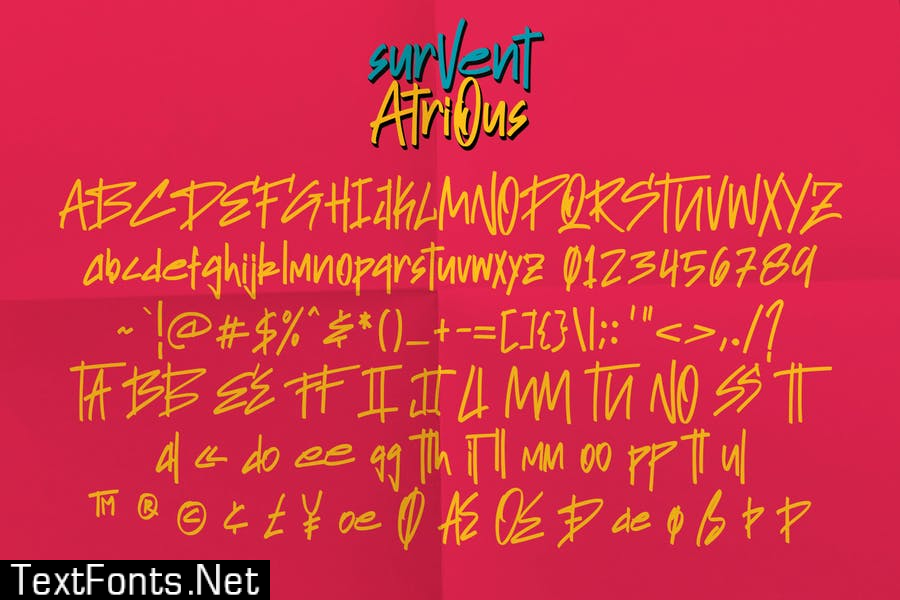 Survent Atrious Marker Font