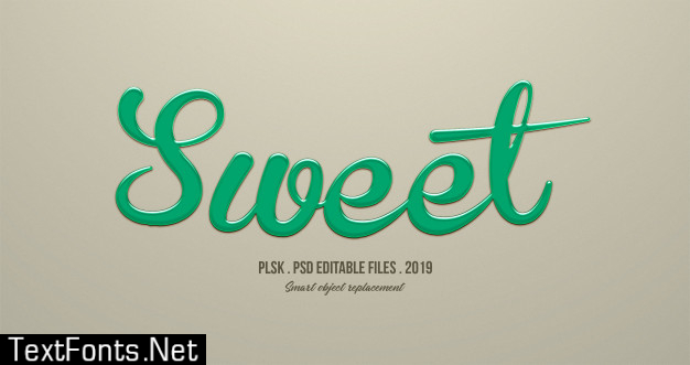 Sweet 3d text style effect