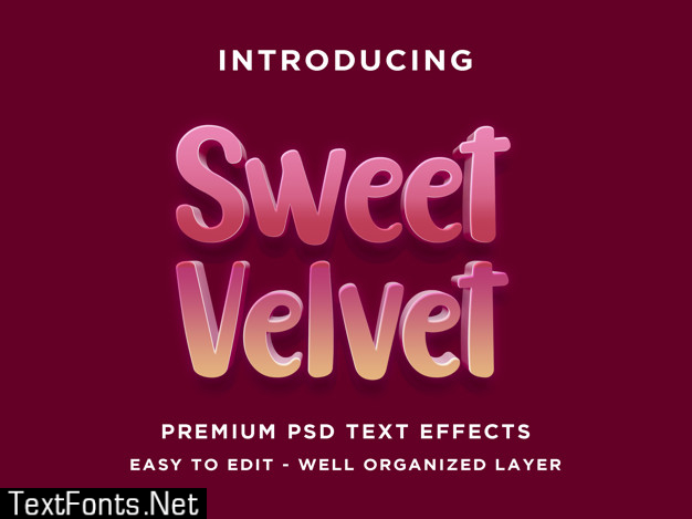 Sweet velvet text effect