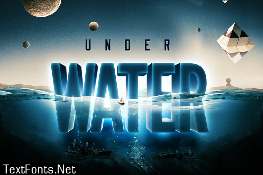 Underwater Text Logo Effect 5VHMWMR