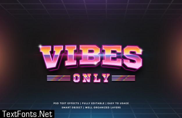 Vibes only text effect