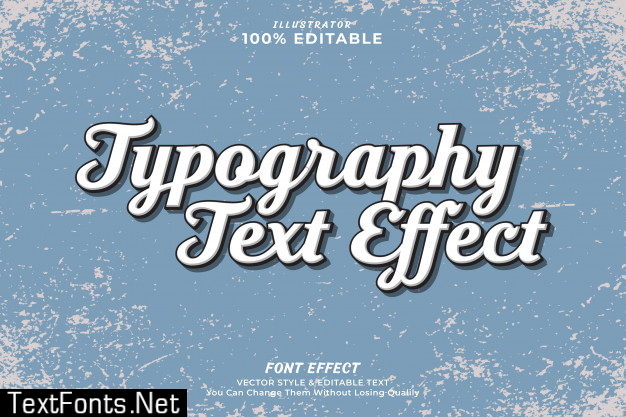 Vintage editable text effect