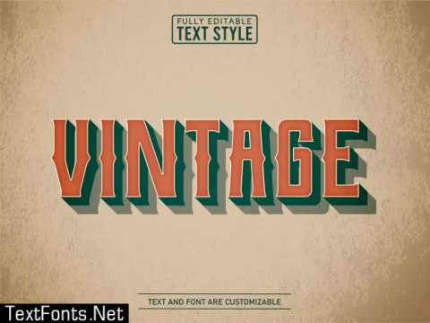 Vintage old school on old paper text effect