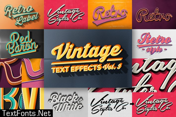 Vintage Text Effects Vol.3  MPZGSY