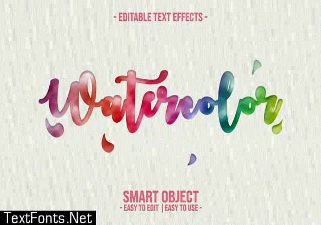 Watercolor text style effect