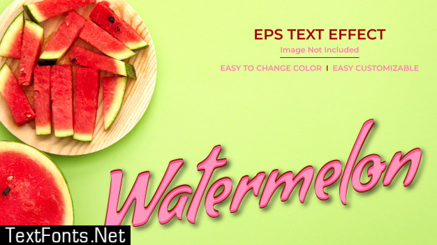 Watermelon text effect