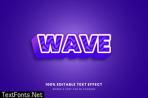 Wave  editable text effect