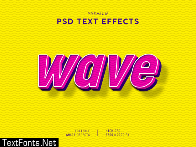 Wave text effect