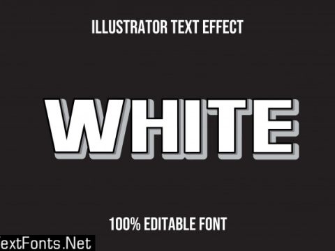 White editable text effect