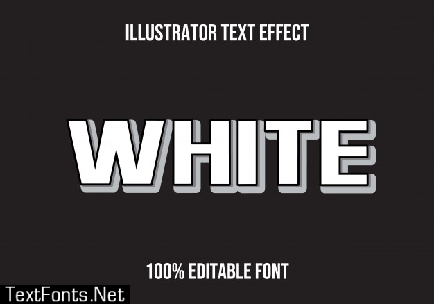 White editable text effect