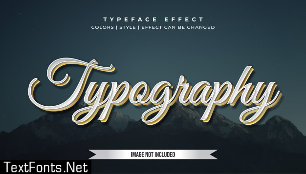 White gold text style effect