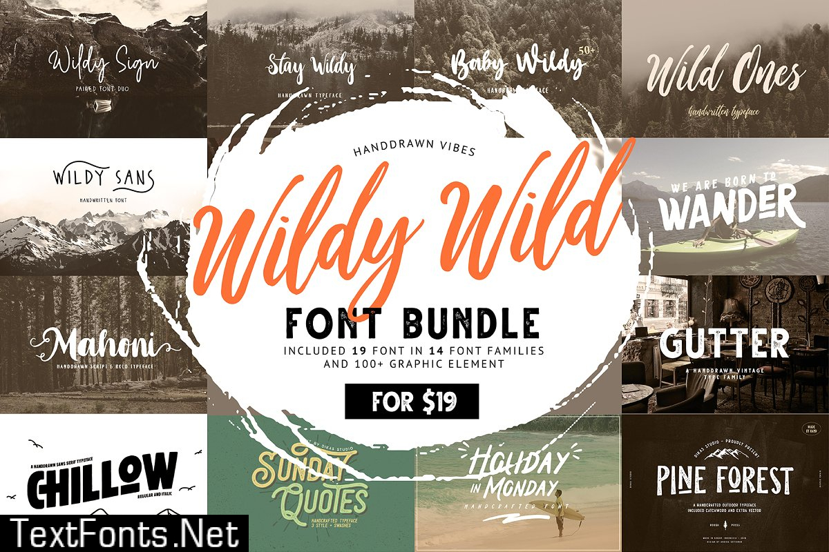 Download Wildy Wild Font Bundle 4233060