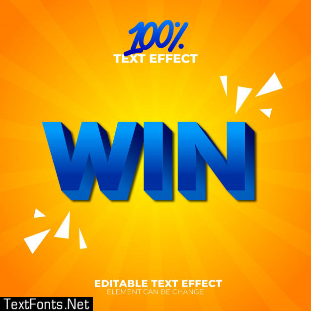 Win text effect