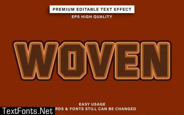 Woven text effect